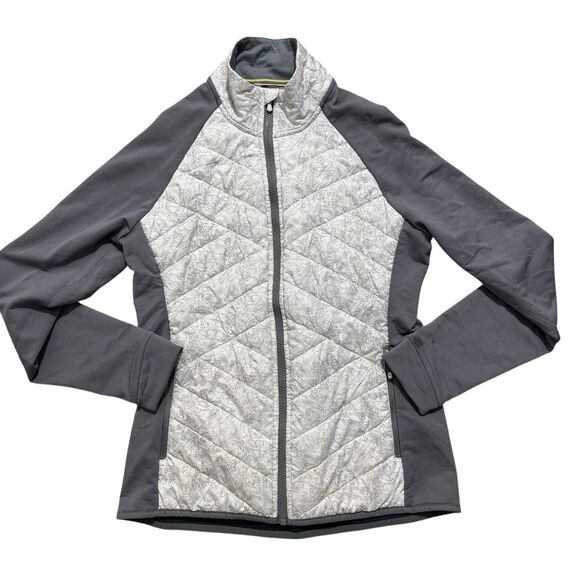 Smartwool Jacket Womens Large Gray Full Zip Merino Wool Blend Insulated Quilted - Picture 1 of 8